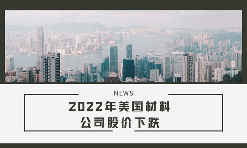 2022年美國大多數材料上市公司股價(jia) 下跌